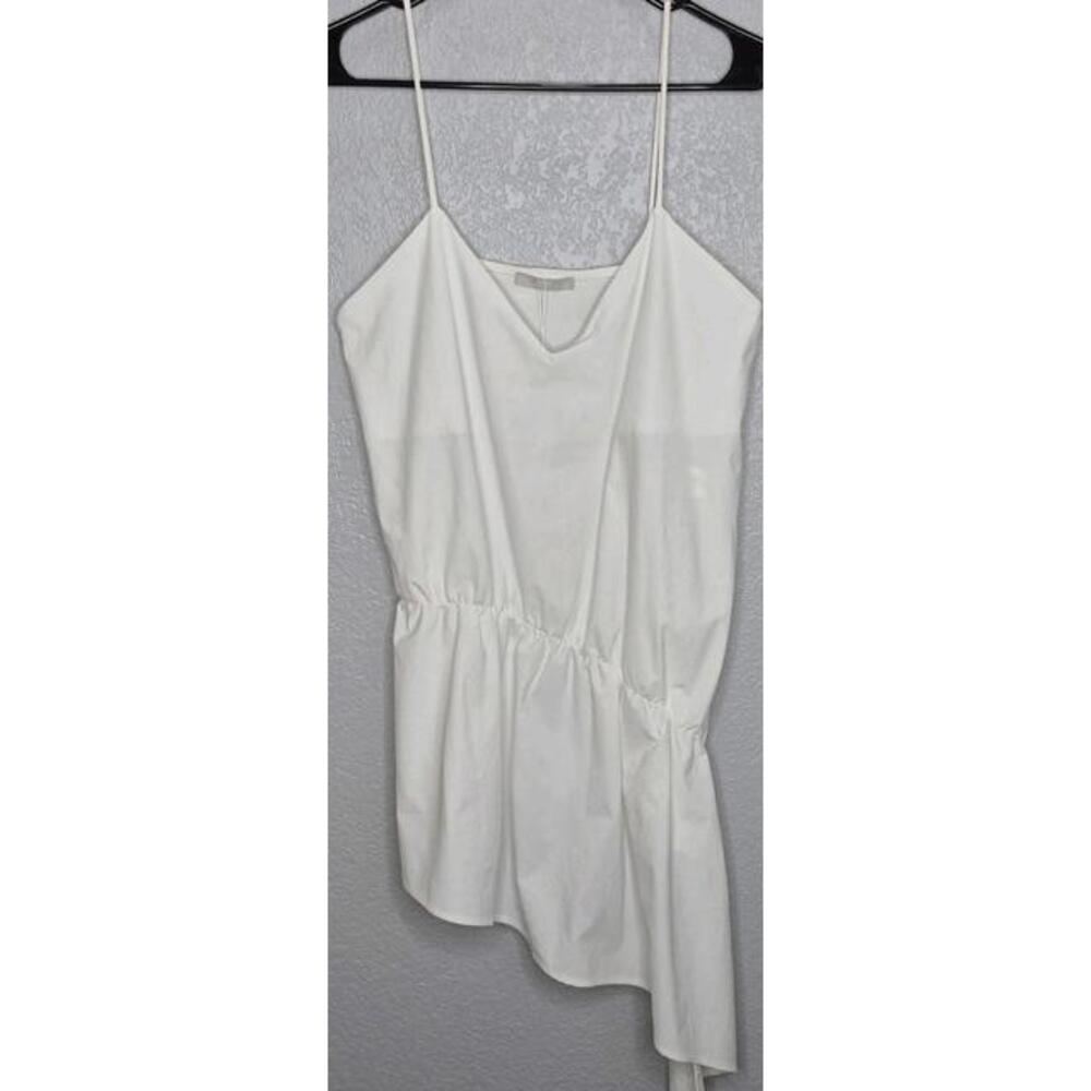 Zara Women’s White Asymmetrical Camisole Top Size M NWT Spaghetti Strap